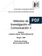 Métodos de Investigación en Comunicación II