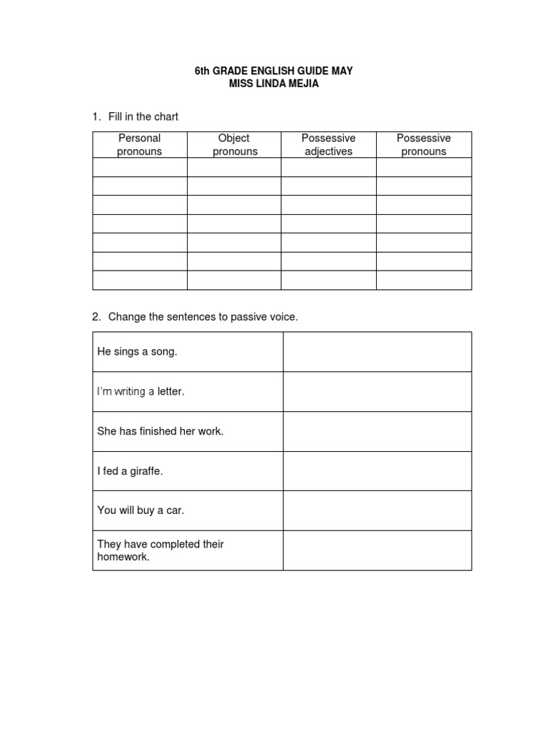 6th Grade English Language Guide | PDF | Verb | English Language