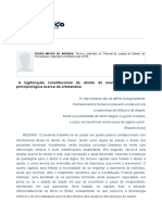 A Legitimação Constitucional Do Direito de Morrer - Uma Análise Principiológica Acerca Da Ortotanásia