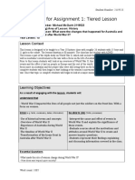 Template For Assignment 1: Tiered Lesson