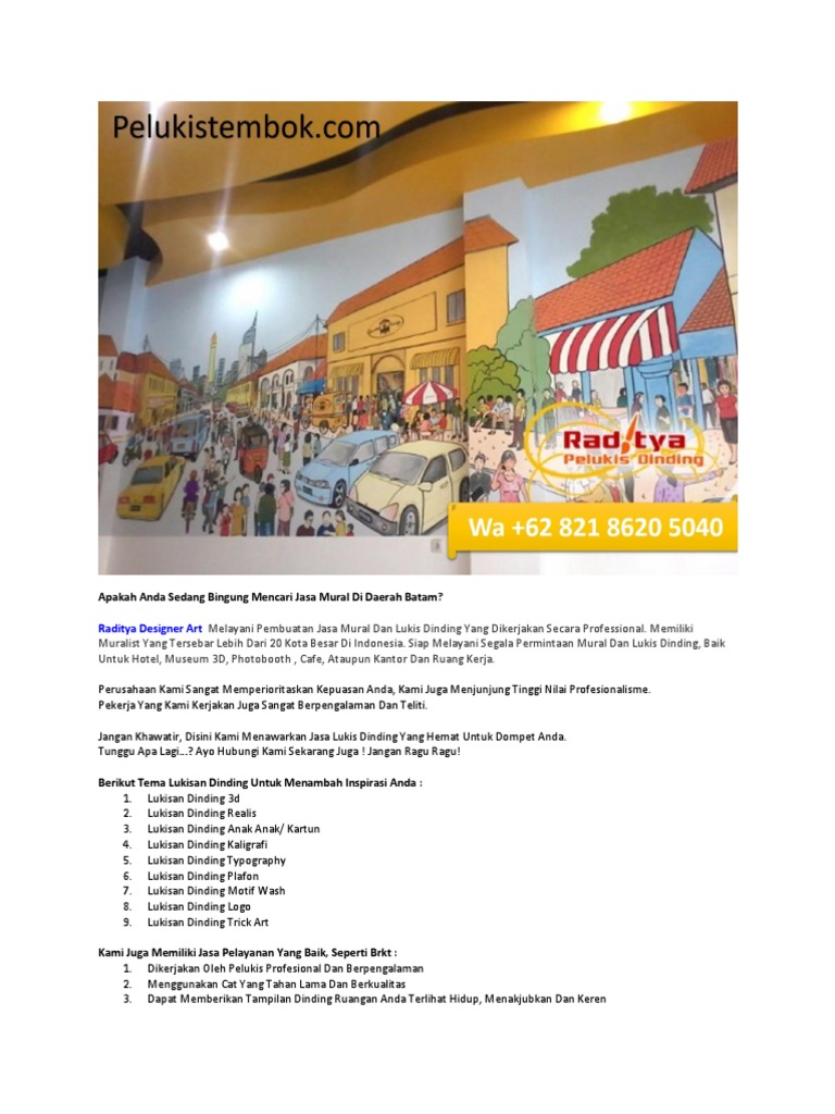 Dapatkan Gambar Jasa Mural Batam Lukisan Terbagus WhatsApp 62 821 8620 5040 Terbaru by Cikimm.com