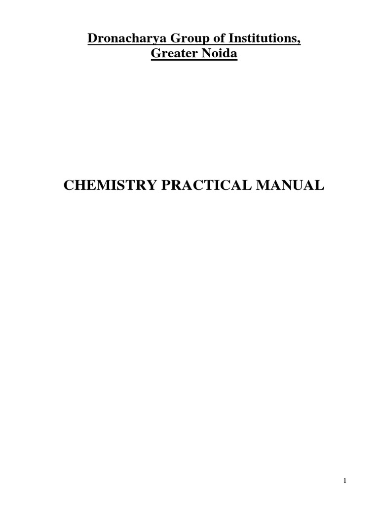 Engineering Chemistry Lab Manual PDF PDF Absorbance Titration