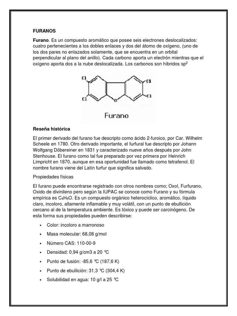 Furanos y Fenoles | Compuestos químicos | Química