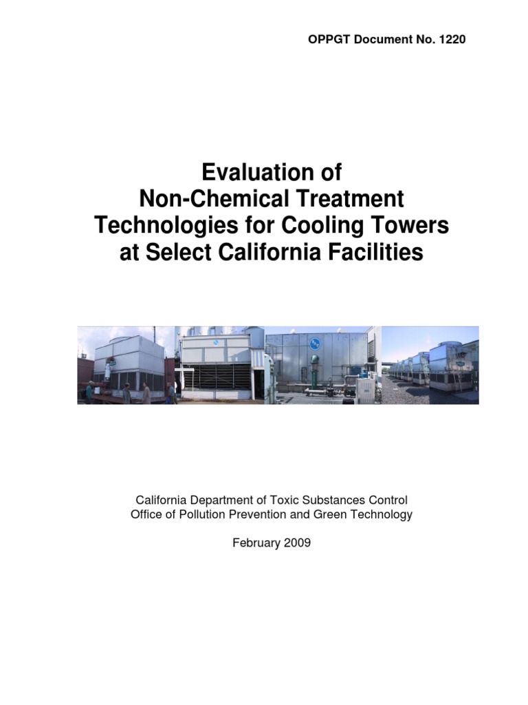 Evaluation of Non-Chemical Treatment Technologies For Cooling Towers at  Select California Facilities | PDF | Biofilm | Corrosion