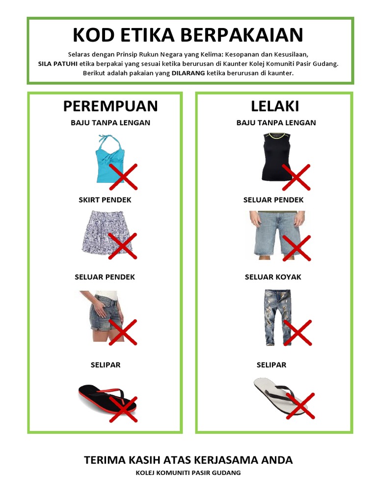 Kod Etika Berpakaian Pdf