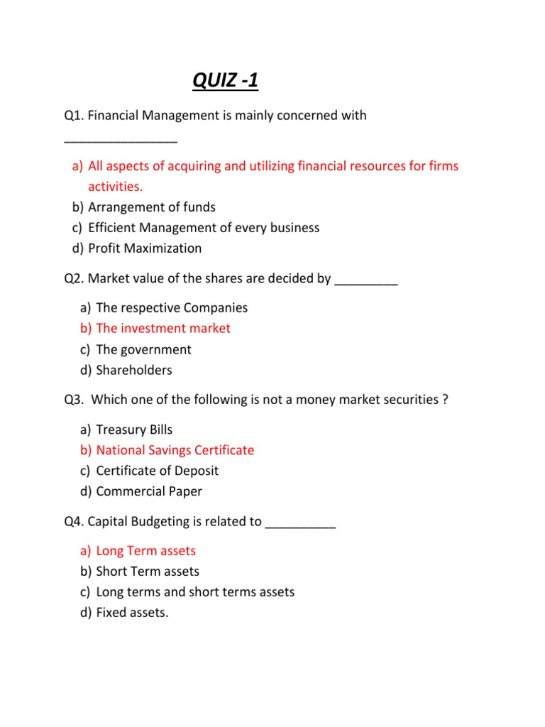 QUIZ 1 (FM) | PDF