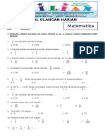 Soal Matematika Kelas 5 SD Bab 6 Pecahan Dan Kunci Jawaban PDF