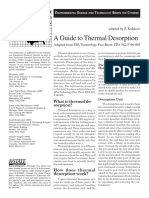 A Guide To Thermal Desorption: Adapted by P. Kulakow