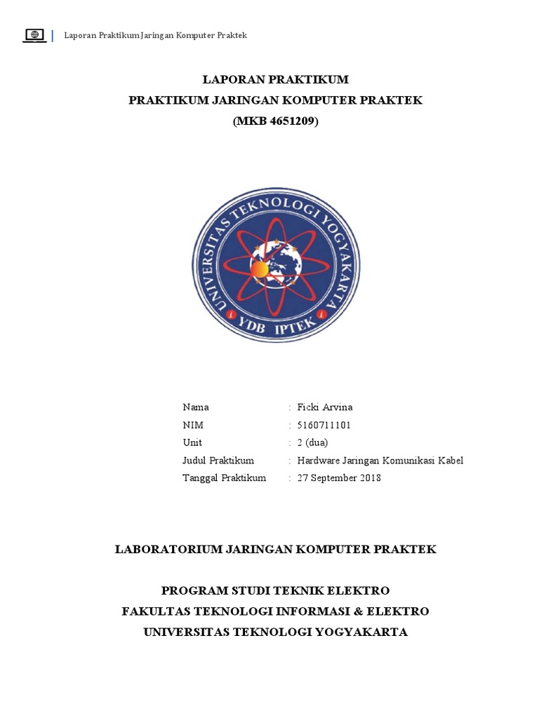 Laporan Praktikum Jaringan Komputer Kabel Utp