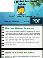 Natural Resource: Submitted To-Aditi Tongia Submitted By-Nirja Markam