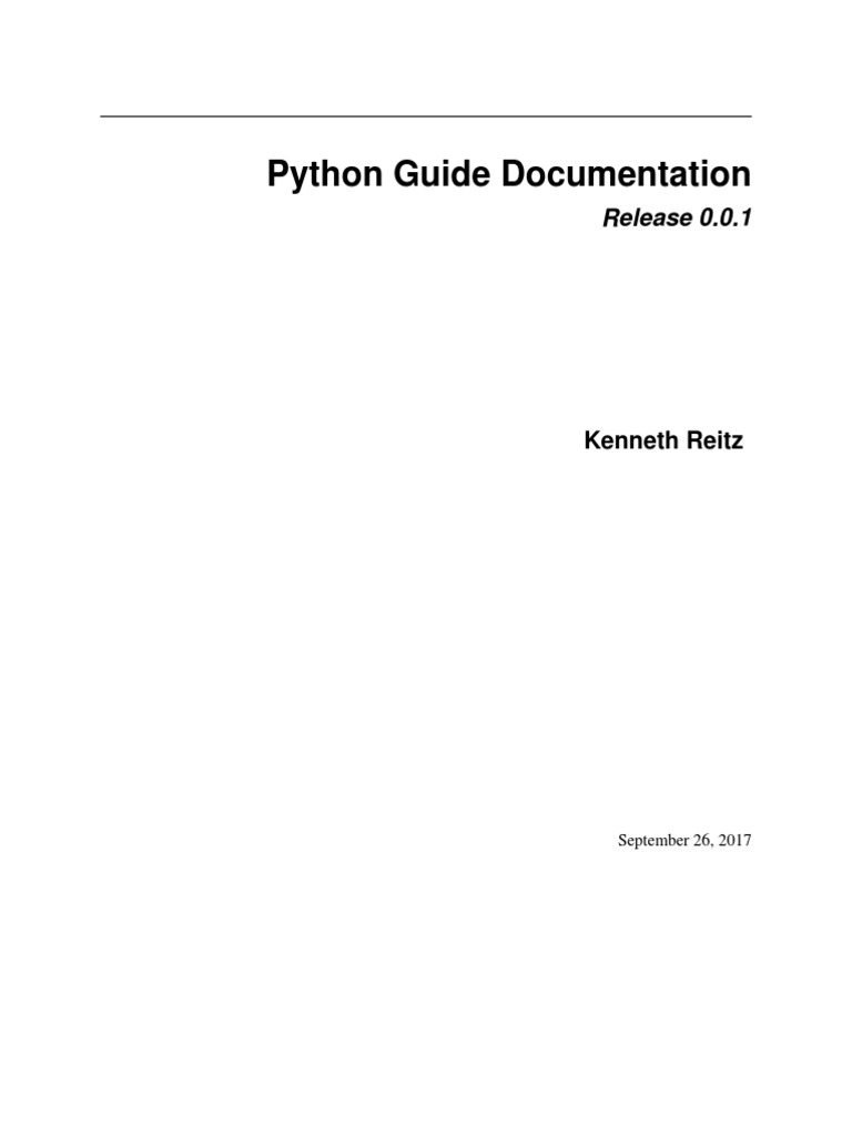 Jython Guide Pdf _ Learning Python — The Hitchhiker’s Guide to Python ...