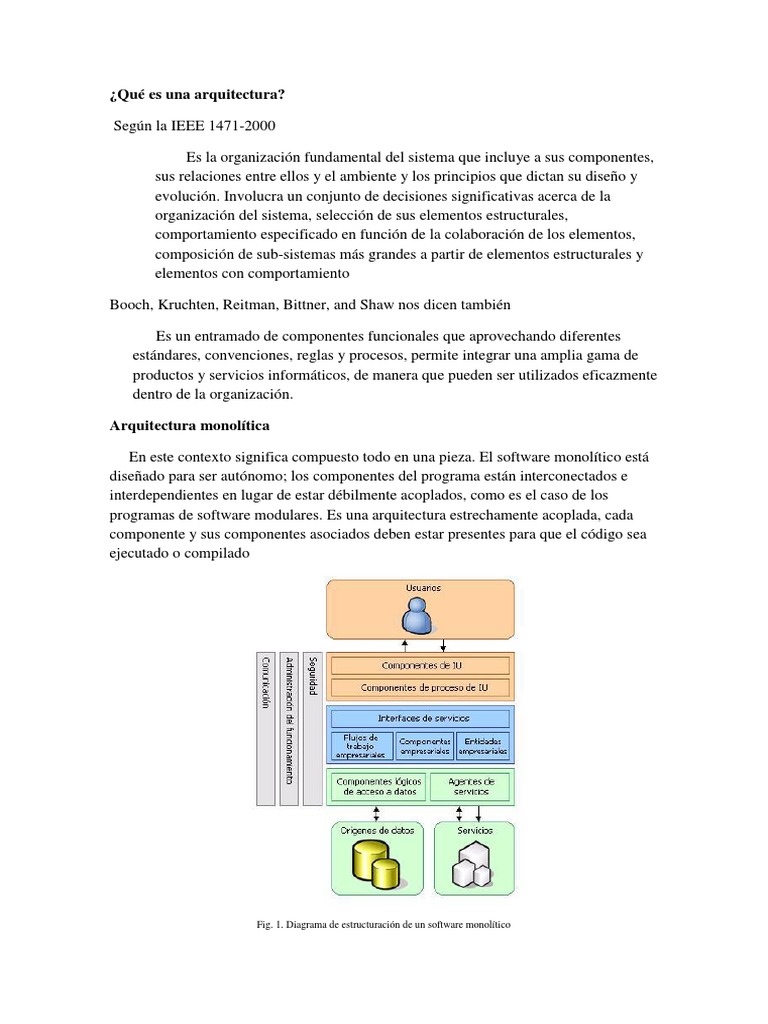 Arquitecturas Monoliticas | PDF | Programa de computadora | Programación