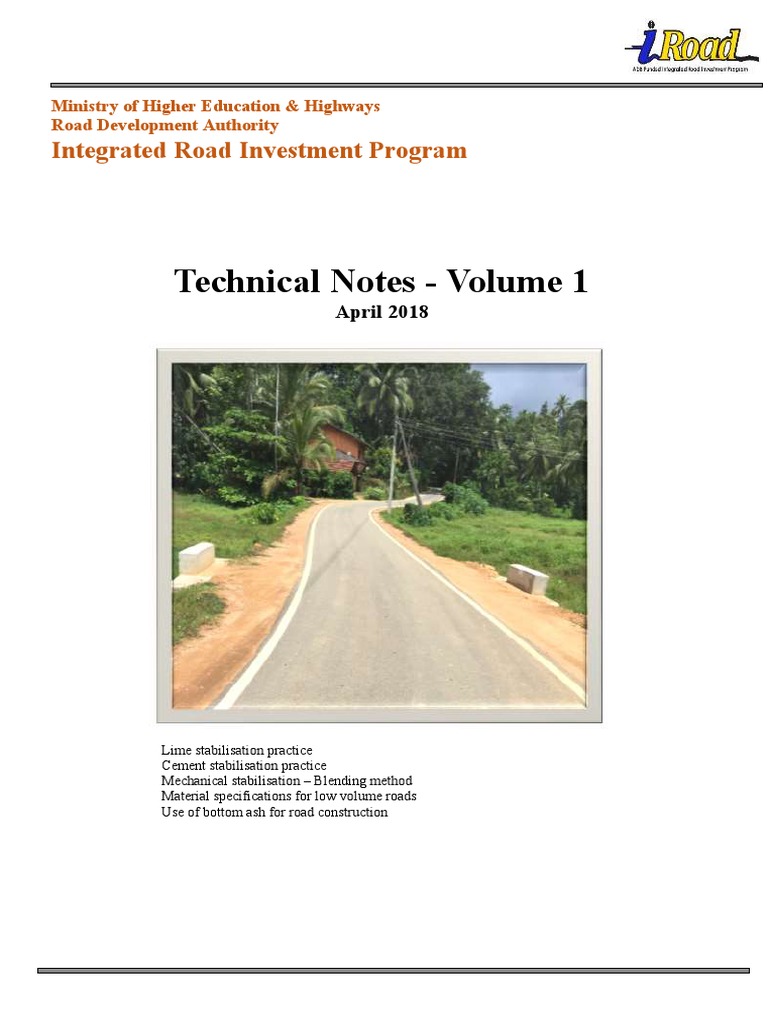 Lime Stabilisation Techniques for Roads | PDF | Road Surface | Soil