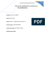 Determinación en Las Mediciones y Errores en Las Mediciones