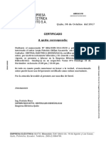 Certificado A Quién Corresponda:: Quito, 06 de Octubre Del 2017