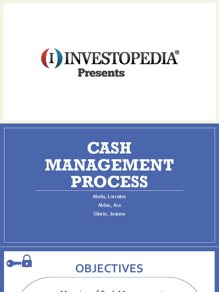 Cash Management Process PDF Financial Transaction Credit