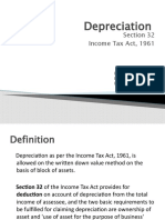 Depreciation: Section 32 Income Tax Act, 1961