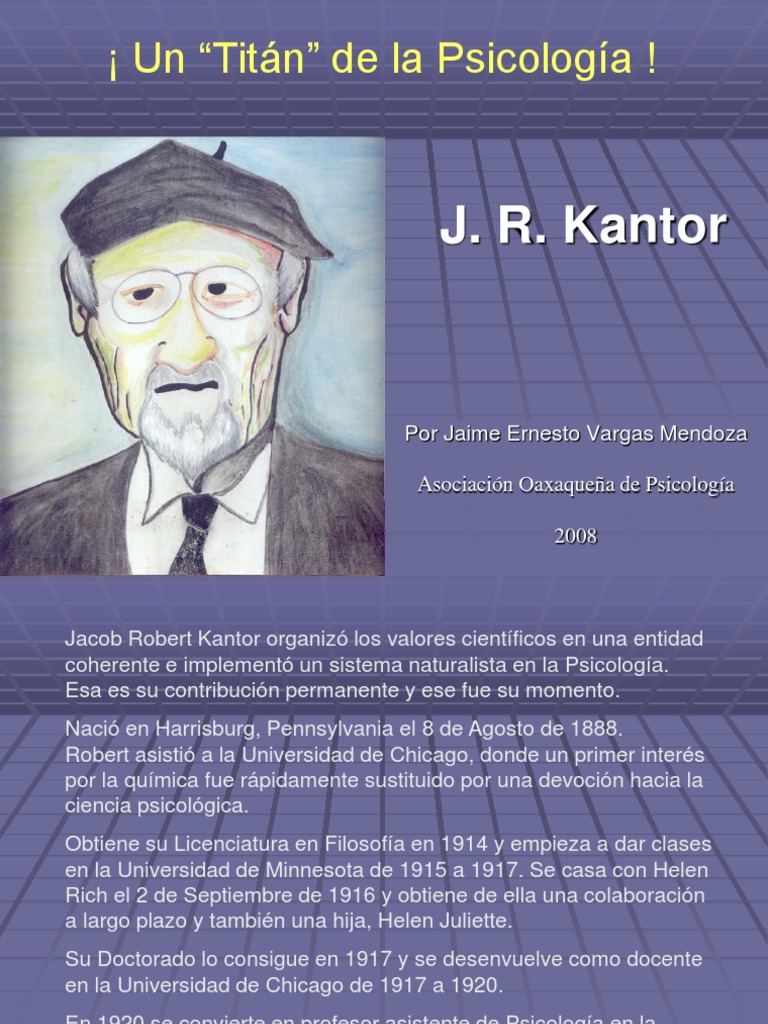 J.R. Kantor: Un Titán de la Psicología | PDF | Science | Sicología