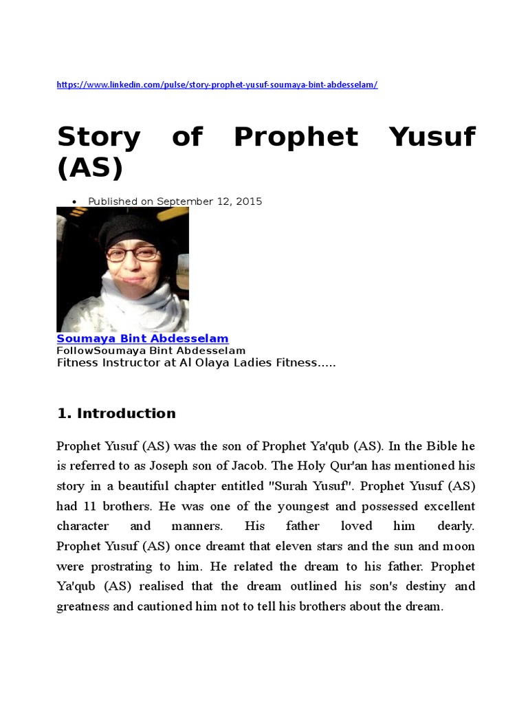 Story of Prophet Yusuf (AS) in Egypt | PDF | History