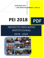 Proyecto Educativo Institucional  I.E. N° 1156  JSBL 2018  Ccesa007