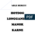Available Here!!!!: Hotdog Longganisa Manok Karne