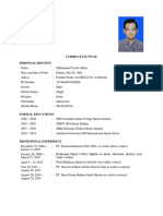 Curriculum Vitae Personal Identity