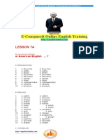 E-Compusoft Online English Training: Lesson 7A