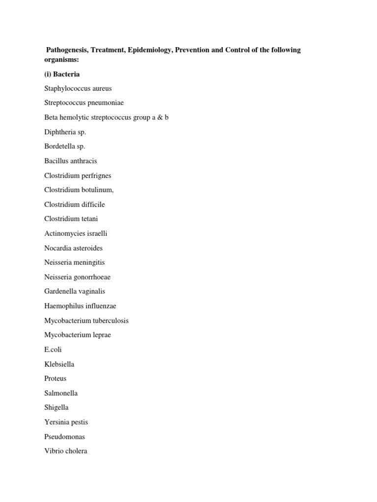 Pathogenesis and Treatment of Infectious Agents | PDF | Science ...