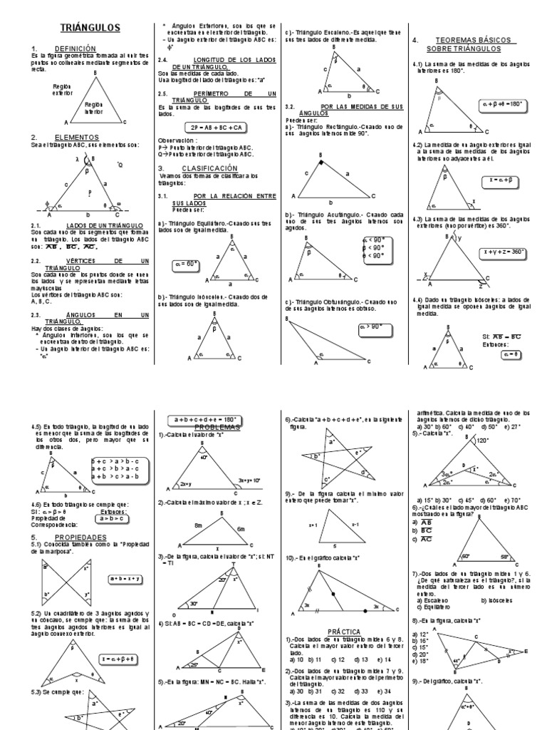 Propiedades de Triangulos | PDF | Triángulo | Euclides