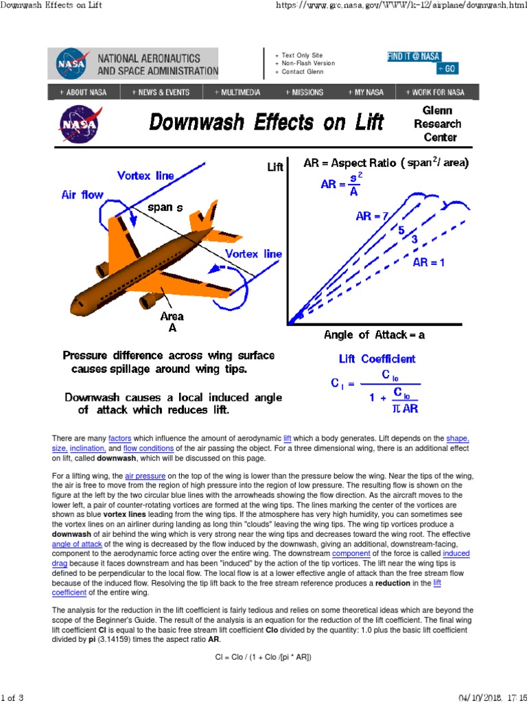 Understanding Downwash in Aerodynamics | PDF | Lift (Force) | Vortices