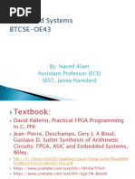 Embedded Systems Btcse-Oe43: By: Naved Alam Assistant Professor (ECE) SEST, Jamia Hamdard