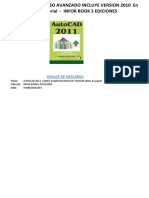 Autocad 2011 Curso Avanzado Incluye Version 2010 Editorial - Infor Book S Ediciones