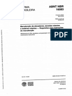 ABNT NBR 16083 - 2012 - Manutenção de Elevadores, Escadas Rolantes e Esteiras Rolantes - Requisitos para Instruções de Manutenção PDF