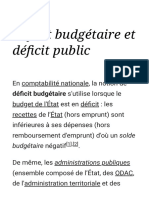 Déficit Budgétaire Et Déficit Public - Wikipédia PDF