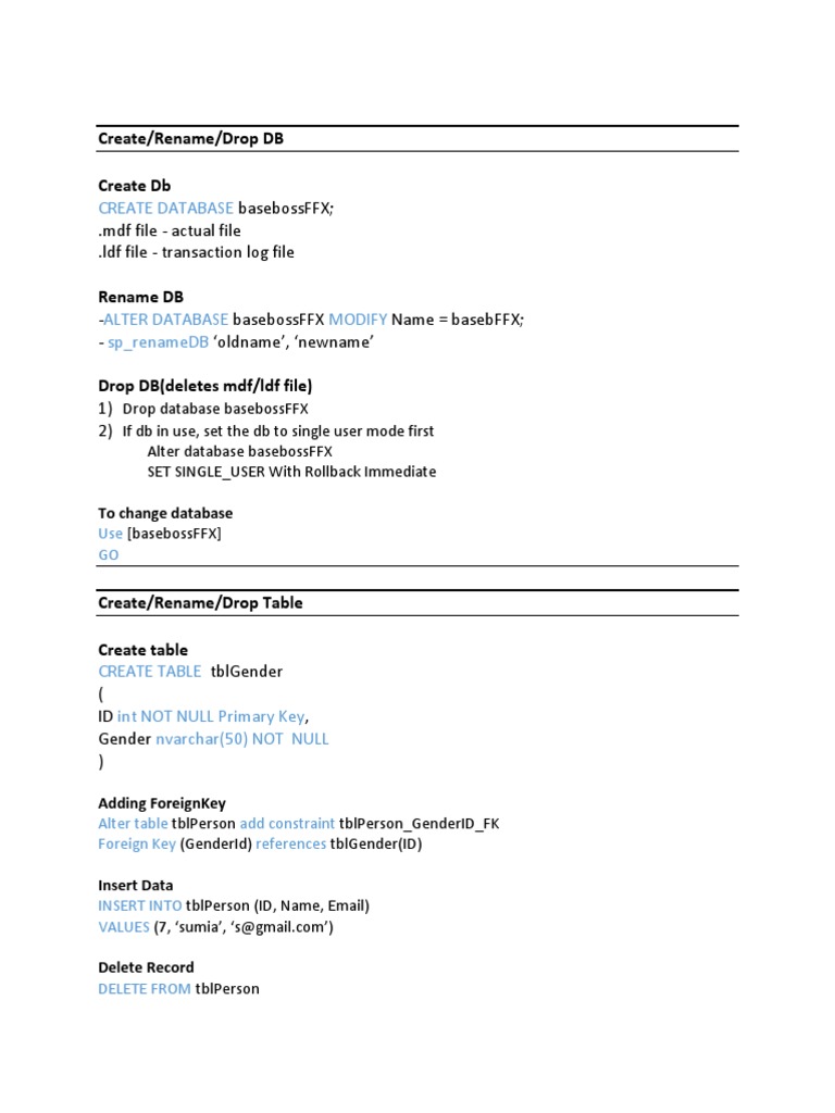 SQL Server Queries | PDF | Data Management | Data Management Software