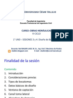 Vi Ciclo 1° UND - SESIONES 3 y 4: Diseño de Bocatomas: Curso: Obras Hidráulicas