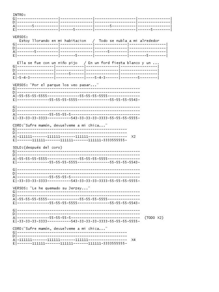 Devuelveme A Mi Chica Acordes Ukulele