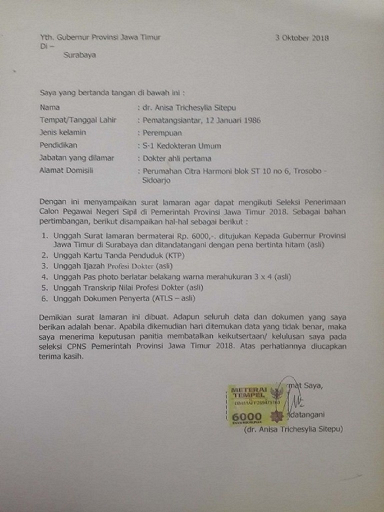 Surat Lamaran