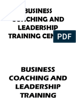 Business Coaching and Leadership Training Center