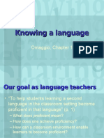 Classroom Language Proficiency Goals