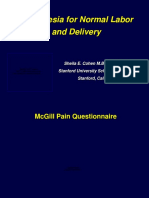 Anesthesia For Normal Labor and Delivery.2003