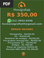 Nosso Preço é 350,00 Por Tcc Ou Monografia Whatsapp (21) 3942-6556  Tccm0296@Gmail.com (28)