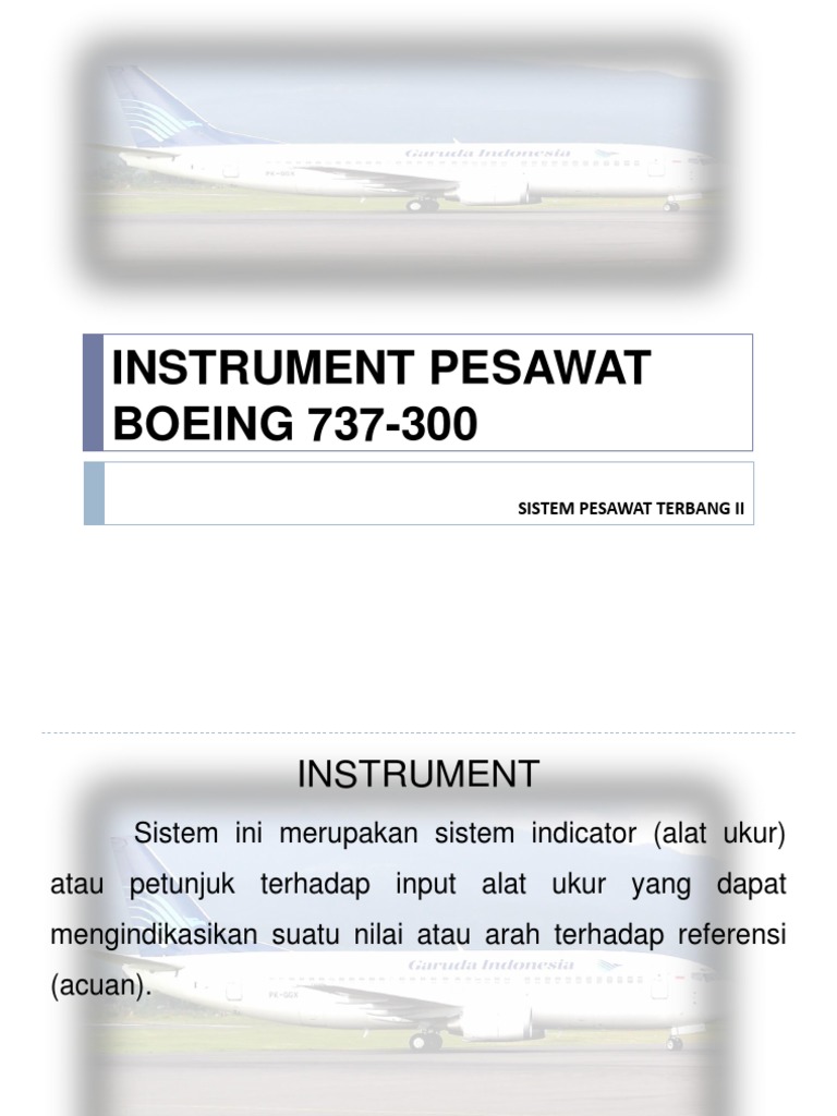 Instrument Pesawat Boeing 737-300 | PDF