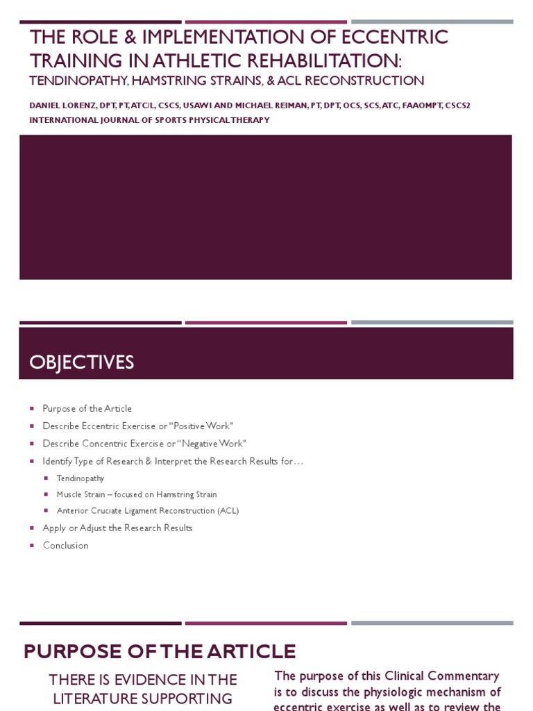 Article On Eccentric Training | PDF | Muscle Contraction | Physical Therapy