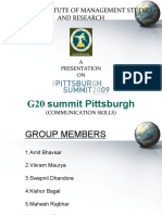 G20 Summit Pittsburgh: Gahlot Institute of Management Studies and Research
