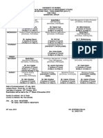 Mms II - Sem III Marketing Time-Table