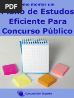 Como Montar Um Plano de Estudos Eficiente Para Concurso Público E-book Gratuito Do Site Www.concursosemsegredos.com