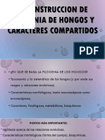 Reconstruccion de Filogenias en Hongos y Caracteres Compartidos.......