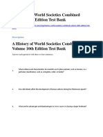 A History of World Societies Combined Volume 10th Edition Test Bank