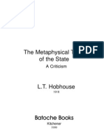 Hobhouse Teoria Metafizica A Statului